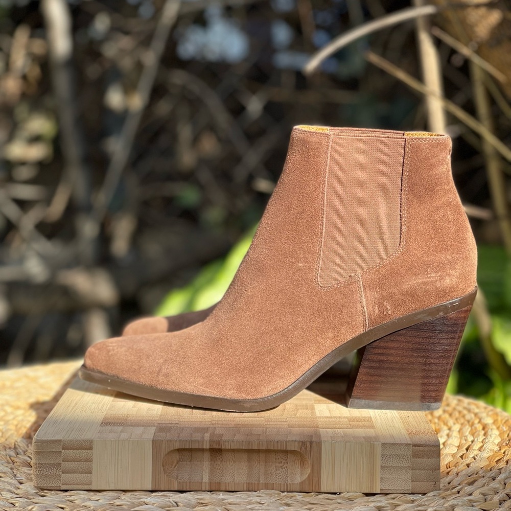 Rag & Bone Razor Brown Suede Pointed Toe Block He… - image 4